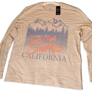 Explore The High Sierras Original Use Cream Long Sleeve Graphic Tee with